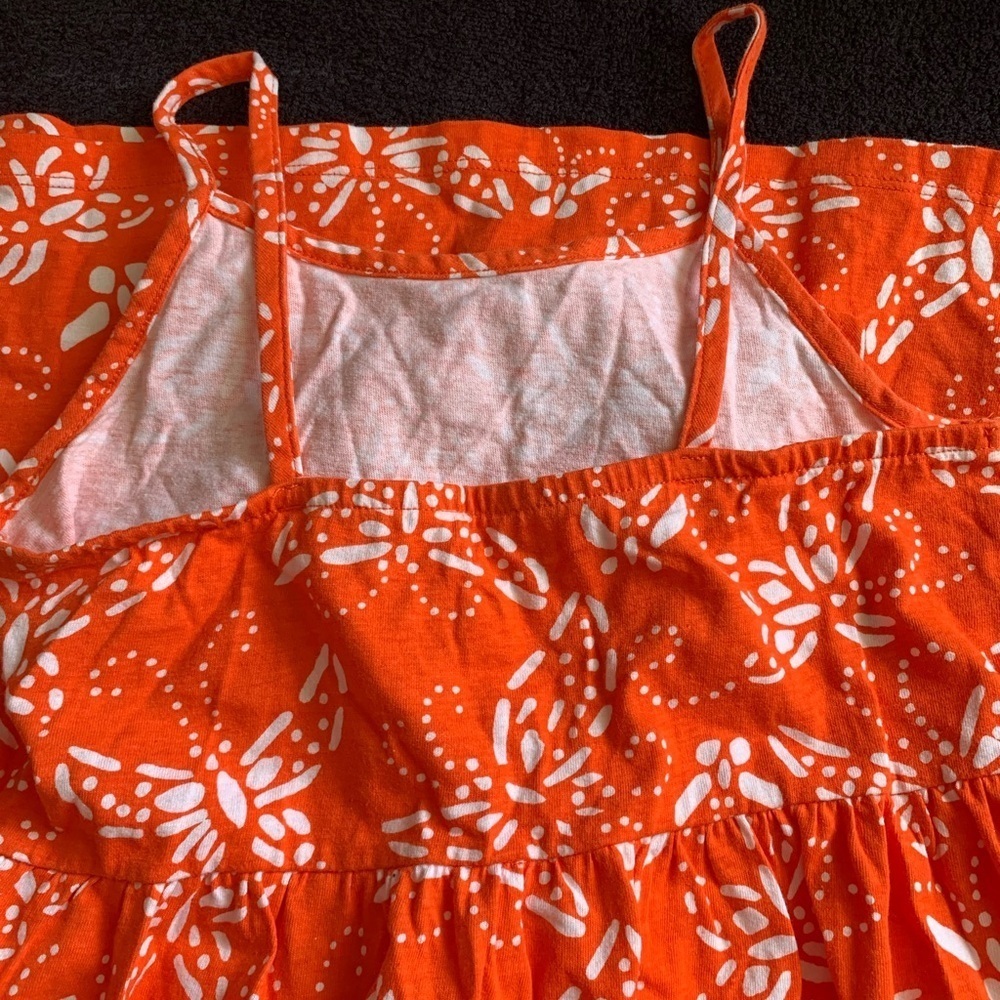 Orange Butterfly Print Dress - Picture 5 of 5